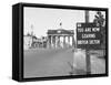 Sign on Border Warning "You are Now Leaving British Sector"-Carl Mydans-Framed Stretched Canvas