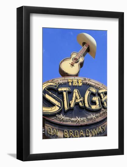 Sign on Broadway Street, Nashville, Tennessee, United States of America, North America-Richard Cummins-Framed Photographic Print