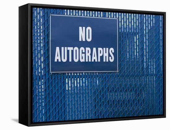 Sign on Chain-link Fence-Bryan Allen-Framed Stretched Canvas