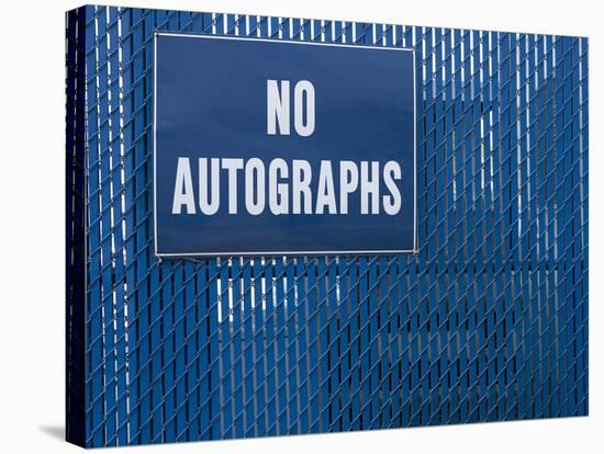 Sign on Chain-link Fence-Bryan Allen-Stretched Canvas