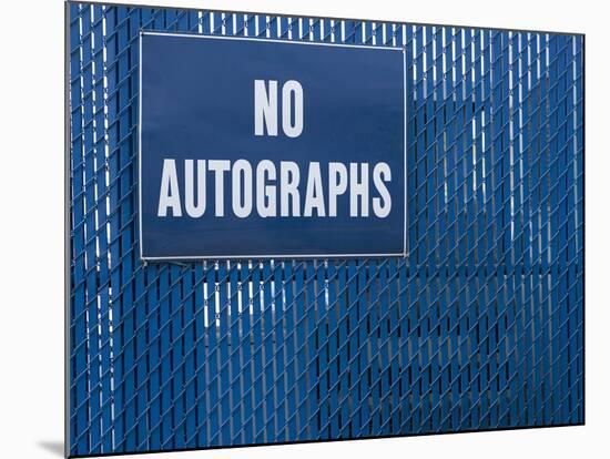 Sign on Chain-link Fence-Bryan Allen-Mounted Photographic Print