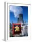 Sign on Fence at Nuclear Power Plant-null-Framed Photographic Print