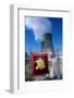 Sign on Fence at Nuclear Power Plant-null-Framed Photographic Print