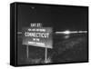 Sign on Merritt Parkway Telling Motorist That They are Now Entering the State-Bernard Hoffman-Framed Stretched Canvas