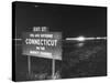 Sign on Merritt Parkway Telling Motorist That They are Now Entering the State-Bernard Hoffman-Stretched Canvas