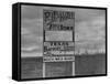 Sign on Road to Oil Boomtown-Carl Mydans-Framed Stretched Canvas