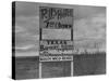 Sign on Road to Oil Boomtown-Carl Mydans-Stretched Canvas