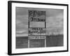 Sign on Road to Oil Boomtown-Carl Mydans-Framed Photographic Print