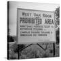 Sign on Roadside Near the Oak Ridge Nuclear Facility Declaring the Area Prohibited and Restricted-Ed Clark-Stretched Canvas