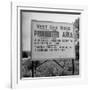 Sign on Roadside Near the Oak Ridge Nuclear Facility Declaring the Area Prohibited and Restricted-Ed Clark-Framed Photographic Print