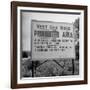 Sign on Roadside Near the Oak Ridge Nuclear Facility Declaring the Area Prohibited and Restricted-Ed Clark-Framed Photographic Print