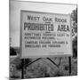 Sign on Roadside Near the Oak Ridge Nuclear Facility Declaring the Area Prohibited and Restricted-Ed Clark-Mounted Photographic Print