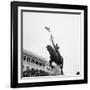 Sign on Statue of Joan of Arc at Plateaus Des Glieres-null-Framed Photographic Print