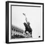 Sign on Statue of Joan of Arc at Plateaus Des Glieres-null-Framed Photographic Print