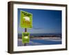 Sign, Polar Bear Alert at Hudson Bay, Churchill, Manitoba, Canada, North America-Thorsten Milse-Framed Photographic Print