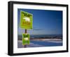 Sign, Polar Bear Alert at Hudson Bay, Churchill, Manitoba, Canada, North America-Thorsten Milse-Framed Photographic Print