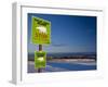 Sign, Polar Bear Alert at Hudson Bay, Churchill, Manitoba, Canada, North America-Thorsten Milse-Framed Photographic Print