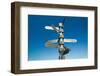 Sign Post With Mileage Totals to Beijing, Jerusalem, Sydney at Cape Point, etc-null-Framed Photographic Print