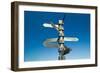 Sign Post With Mileage Totals to Beijing, Jerusalem, Sydney at Cape Point, etc-null-Framed Photographic Print