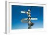 Sign Post With Mileage Totals to Beijing, Jerusalem, Sydney at Cape Point, etc-null-Framed Photographic Print