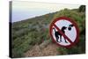 Sign Reminding Not to Feed the Baboons-Paul Souders-Stretched Canvas