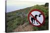 Sign Reminding Not to Feed the Baboons-Paul Souders-Stretched Canvas