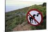 Sign Reminding Not to Feed the Baboons-Paul Souders-Stretched Canvas