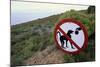 Sign Reminding Not to Feed the Baboons-Paul Souders-Mounted Photographic Print