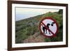 Sign Reminding Not to Feed the Baboons-Paul Souders-Framed Photographic Print