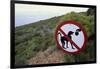 Sign Reminding Not to Feed the Baboons-Paul Souders-Framed Photographic Print