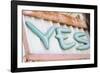 Sign saying 'YES'. La Paz, Mexico.-Julien McRoberts-Framed Photographic Print