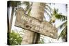 Sign to Anse Source D'Argent Beach, L'Union Estate Plantation, La Digue, Seychelles-Jon Arnold-Stretched Canvas