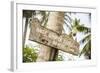 Sign to Anse Source D'Argent Beach, L'Union Estate Plantation, La Digue, Seychelles-Jon Arnold-Framed Photographic Print