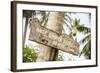 Sign to Anse Source D'Argent Beach, L'Union Estate Plantation, La Digue, Seychelles-Jon Arnold-Framed Photographic Print