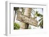 Sign to Anse Source D'Argent Beach, L'Union Estate Plantation, La Digue, Seychelles-Jon Arnold-Framed Photographic Print