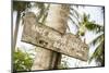 Sign to Anse Source D'Argent Beach, L'Union Estate Plantation, La Digue, Seychelles-Jon Arnold-Mounted Photographic Print