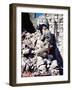 Signal Corps Photographer Sergeant Fred Bornet Filming a Town, Normandy, France, June 1944-null-Framed Photographic Print