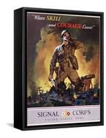 Signal Corps Recruitment Poster-Jes Schlaikjer-Framed Stretched Canvas