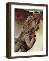 "Signal Corpsmen During Battle," September 9, 1944-Mead Schaeffer-Framed Giclee Print