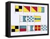 Signal Flags, Spelling Look and Learn-Escott-Framed Stretched Canvas