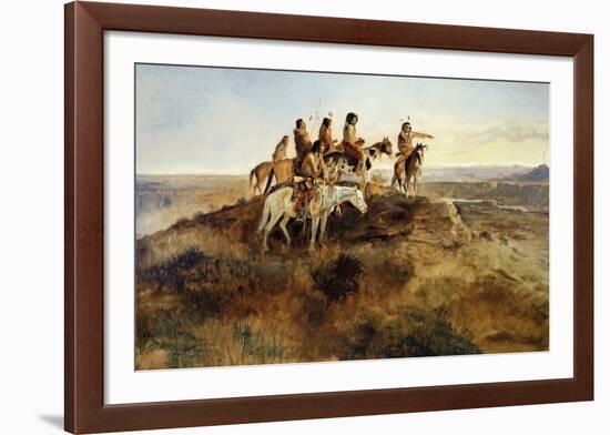 Signal Smoke-Charles Marion Russell-Framed Art Print