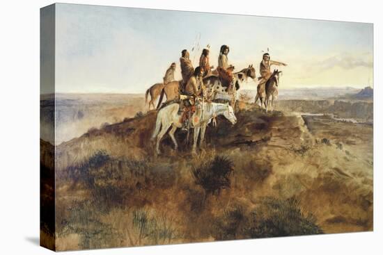 Signal Smoke-Charles Marion Russell-Stretched Canvas