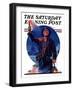 "Signaller," Saturday Evening Post Cover, December 19, 1931-J.F. Kernan-Framed Giclee Print