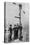 Signalling by Semaphore on Board HMS Camperdown, 1895-Gregory & Co-Stretched Canvas