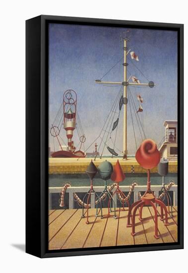 Signals-Edward Wadsworth-Framed Stretched Canvas