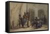 Signare et serviteurs à Gorée-Edouard Auguste Nousveaux-Framed Stretched Canvas