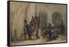 Signare et serviteurs à Gorée-Edouard Auguste Nousveaux-Framed Stretched Canvas