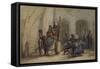 Signare et serviteurs à Gorée-Edouard Auguste Nousveaux-Framed Stretched Canvas