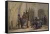 Signare et serviteurs à Gorée-Edouard Auguste Nousveaux-Framed Stretched Canvas