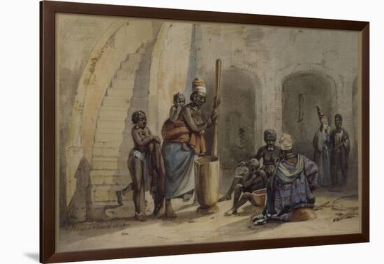 Signare et serviteurs à Gorée-Edouard Auguste Nousveaux-Framed Giclee Print